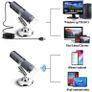 4K WiFi Microscope for iPhone/Android PC, 50 to 1000X USB Digital Microscope Wireless Super HD Endoscope Camera Compatible with All Cellphones iPad Android Tablet Windows Mac Chrome Linux (FREE POSTAGE) Image 4