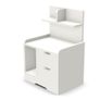 White Bedside Table with 2 Drawers Image 3