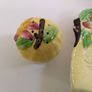 Delightful Rare and Complete Carlton Ware Saladware Egg Cup Cruet Set in the Embossed Apple Blossom Pattern, Yellow Colourway, Circa 1938 Image 9