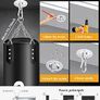 Hanging Punching Bag Set, Unfilled Boxing Bag with A Full Range of Accessories, Microfiber Leather Heavy Bag for Training Kickboxing Fitness MMA Grappling Muay Thai Karate Image 8