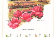 1980 Great Britain Limited Edition Lithographed Print measuring 333mm X 257mm showing London Landmarks Commemorative stamps with First Day of Issue Cancel