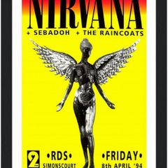 Nirvana Rds Dublin 1994 Framed Poster