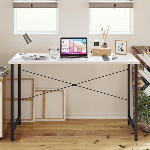 Computer Desk 80x40 cm Home Office Laptop Desk Study Writing Table, Modern Simple Style, White
