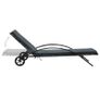 Sun Lounger with Cushion & Wheels Poly Rattan Anthracite Image 3