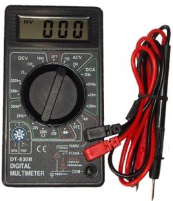 New Professional Digital Electric Multimeter With Cables and Battery