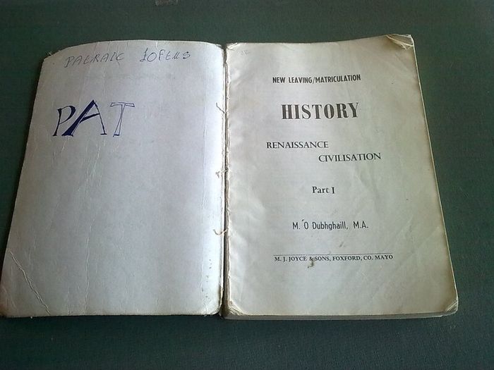 Old Irish school history book Published in Mayo Printed in Roscommon Ireland