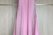 Pink Satin Frill Dress