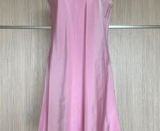 Pink Satin Frill Dress