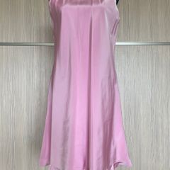 Pink Satin Frill Dress