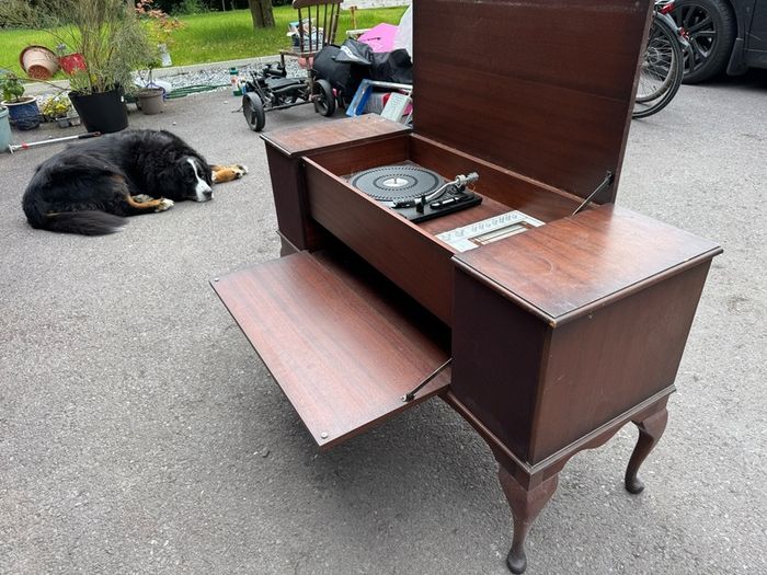 Vintage Record Player Cabinet