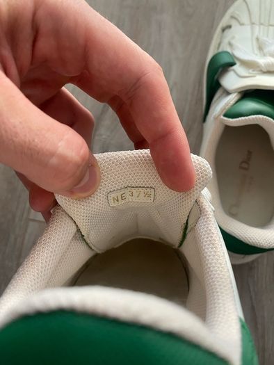 Christian Dior-ID Sneakers - White/Green - EU 37.5 UK 4.5