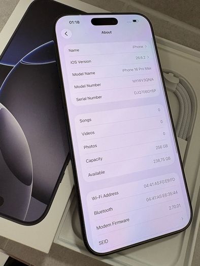 iphone 16 pro max 256 gb