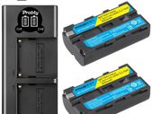 05411 2-Pack NP-F550 NP-F330 NP F550 NP F330 Battery Charger Set for Sony