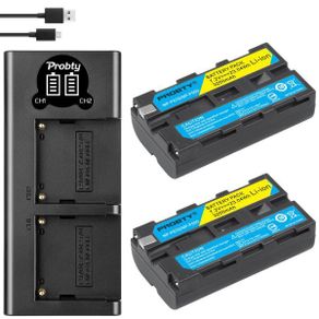 05411 2-Pack NP-F550 NP-F330 NP F550 NP F330 Battery Charger Set for Sony