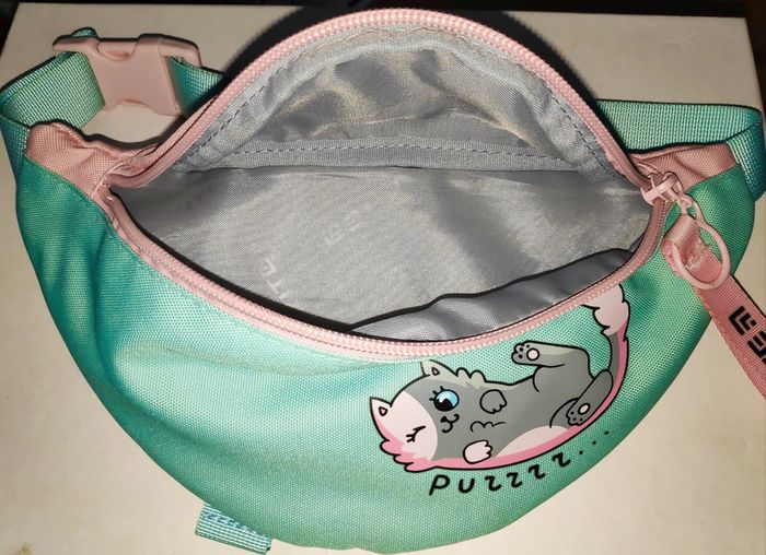 Girls Kite waist bag (fanny pack) in mint green & soft pink colour