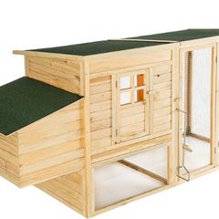 Chicken Coop & Run Hen House with Free Range,Next Box, and various relaxation areas