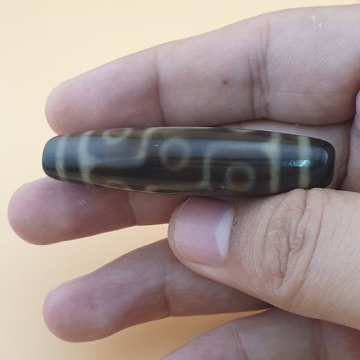 Himalayan 9 Eyes Tibetan Agate Dzi Bead Amulet Pendant