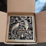 Bathroom shower waste drainer antique brushed brass gold fish oriental 10 cm Image 2