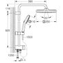 GROHE Vitalio Comfort 250 Flex - Shower System with Diverter (Square 25cm Head Shower 2 Spray Rain & SmartRain Image 10