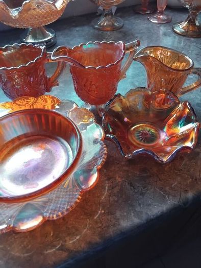 A Selection Of Vintage Carnival Glass
