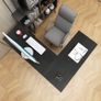 _L-shaped computer desk corner 120 cm + 110 cm, composite wood and metal, home office PC laptop study workstation table with CPU stand. Image 3