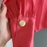 M&S coral blouse with gold cuff button Sz 16 (Fit 12-14UK) Image 10