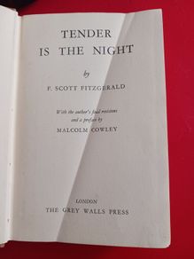 F.Scott Fitzgerald/ Tender is The Night/ 1953/ The Grey Walls Press