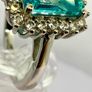 Gem Fiesta - Blue Topaz, White Zircon Paraiba Topaz Cluster Ring Image 4