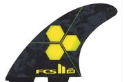 FCS II Large AM Performance Core Five Surfboard Fin Set - Yellow