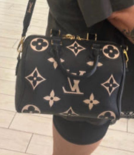 Louis Vuitton Speedy 25 Bandouliere Bicolour Monogram Empreinte (NFID) GH