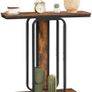 Console Table for Hallway Slim, Narrow Hallway Table, 2-Tier Industrial Sofa Table with Geometric-Styled Structure Image 2