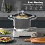 Stainless Steel Pots and Pans Set, 7-Piece Induction Hob Pan Set, Kitchen Cookware Set Cooking Set with Frying Pan Saucepan & Stockpot, Nonstick Black Granite Coating, PFOS & PFOA Free Image 6