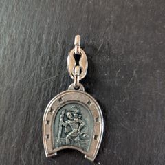 Lucky horseshoe to Saint Christopher medallion