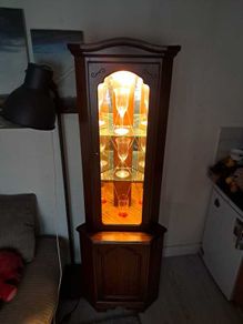 Corner mahogany cabinet