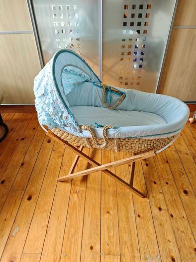 Baby Moses basket boy Blue