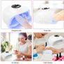 UV Nail Dryer Lamp - Professional Fast Gel Machine Polish Shellac Light Curing Carry Convenient (24 Wattage), White Image 2