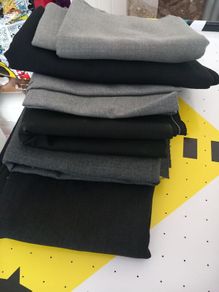 grey and black cotton suit pieces fabric
