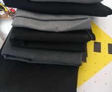 grey and black cotton suit pieces fabric