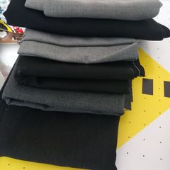 grey and black cotton suit pieces fabric