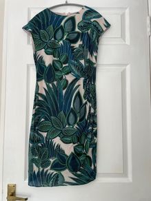 Whistles Palm Print Dress  - Size 8