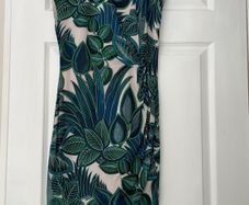 Whistles Palm Print Dress  - Size 8