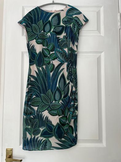 Whistles Palm Print Dress  - Size 8