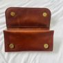 Genuine Leather Tobacco Pouch Unisex Rolling Paper Filter Wallet Brown Image 2