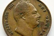 1835 Farthing king William IV british copper