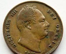 1835 Farthing king William IV british copper