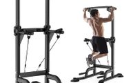 Pull Up &amp; Dip Station Dip Stand Power Tower, Adjustable Height Home Strength Training Fitness Workout Station, Suitable for Teenagers, Women, Men