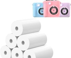 NEW SALE | 6 Rolls Kids Camera Print Paper Refill for Kids Instant Camera 2.2 Inch BPA Free Photo Paper Compatible with Most Children Instant Print Camera