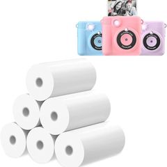 NEW SALE | 6 Rolls Kids Camera Print Paper Refill for Kids Instant Camera 2.2 Inch BPA Free Photo Paper Compatible with Most Children Instant Print Camera