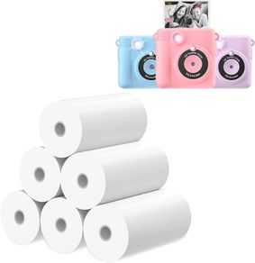 NEW SALE | 6 Rolls Kids Camera Print Paper Refill for Kids Instant Camera 2.2 Inch BPA Free Photo Paper Compatible with Most Children Instant Print Camera
