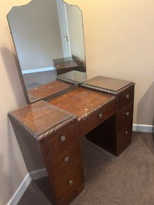 Vintage dressing table & matching bedside lockers